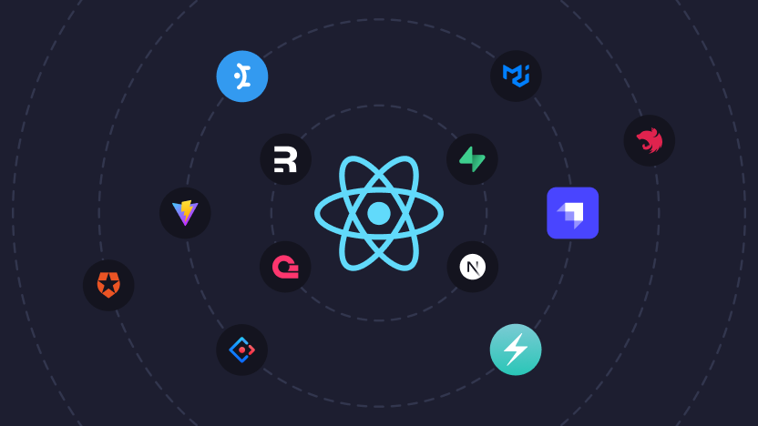 The dominant logos in the React ecosystem