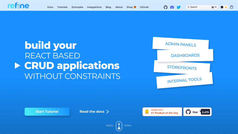 Refine website - Before