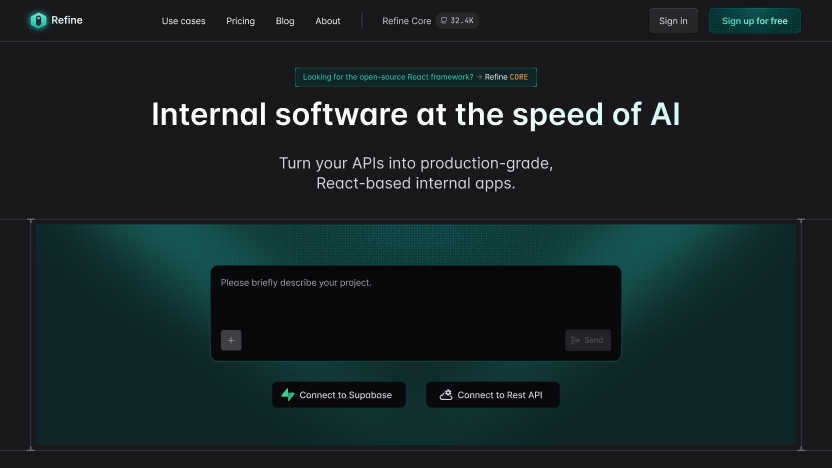 Refine AI website